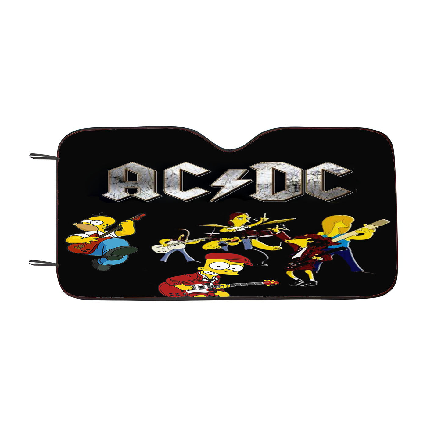 Bart Simpson Acdc Car Auto Sun Shade Windshield Cover