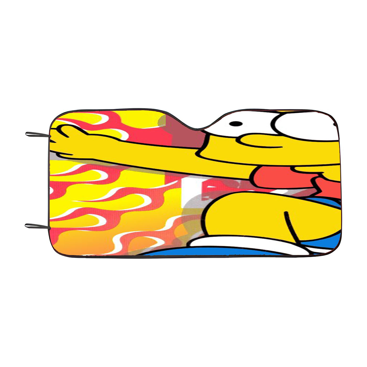 Bart Simpson Flame Skater Car Auto Sun Shade Windshield Cover