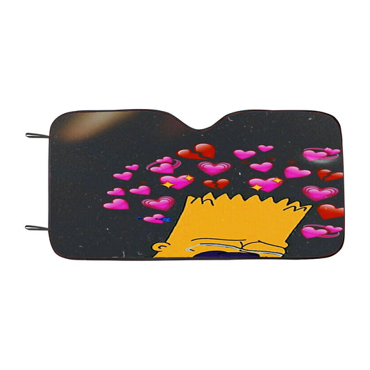 Bart Simpson Sad Life Car Auto Sun Shade Windshield Cover