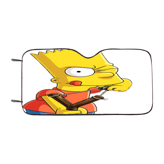 Bart Simpson Slingshot One Eye Car Auto Sun Shade Windshield Cover