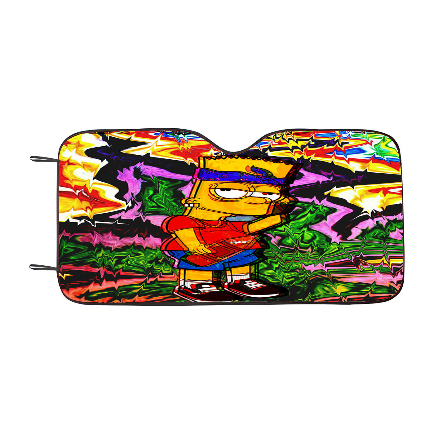 Bart Simpson Trippy Aesthetic Car Auto Sun Shade Windshield Cover