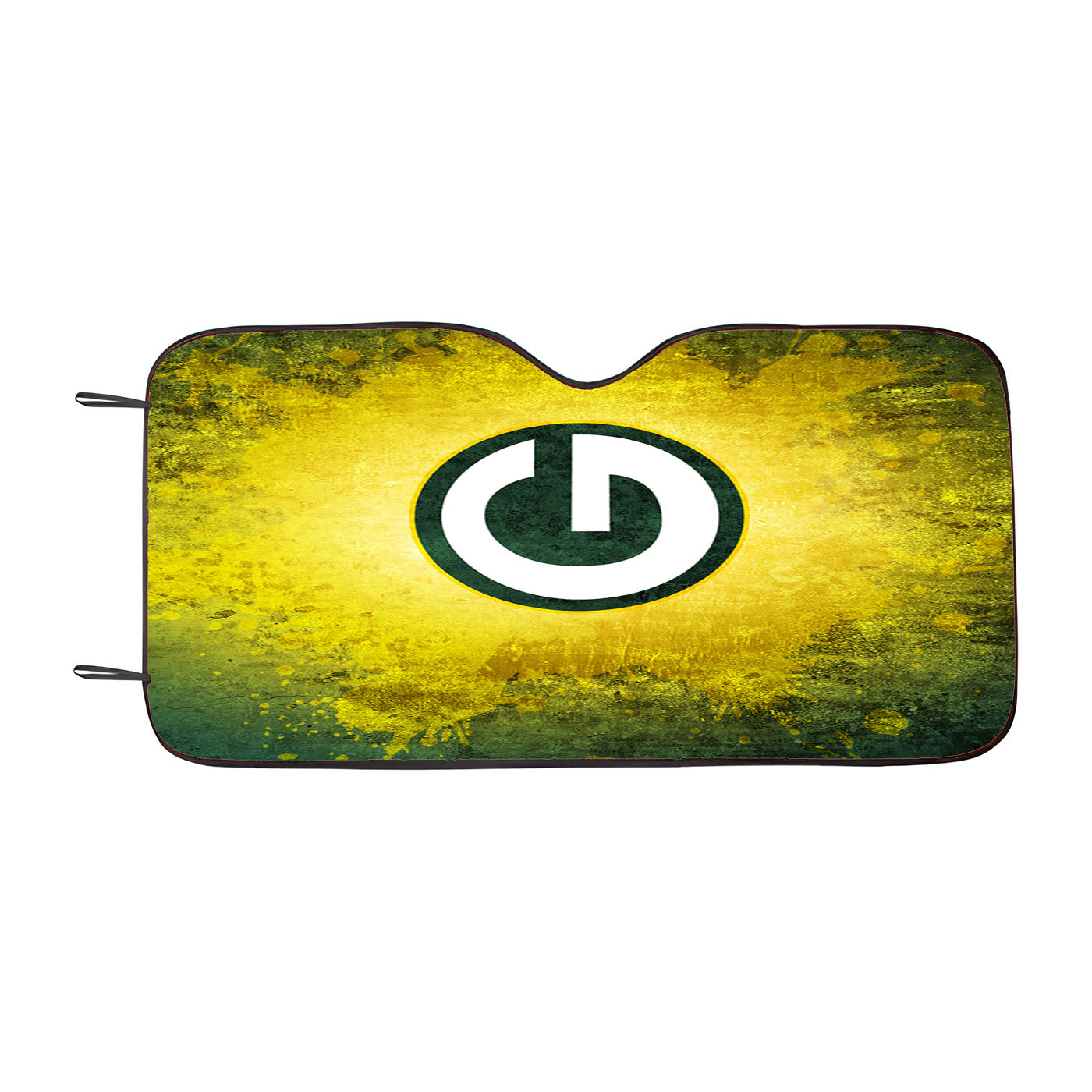 Dark Green And Yellow Green Bay Packers Logo Wallpaper Car Auto Sun Shade Windshield Cover
