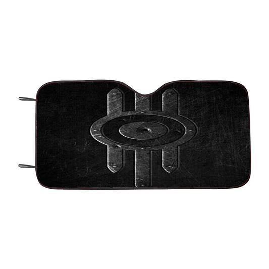 Fallout Emblem Metal Logo Texture Wallpaper Car Auto Sun Shade Windshield Cover