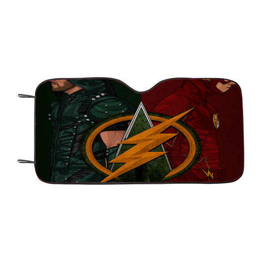 Green Arrow The Flash Car Auto Sun Shade Windshield Cover