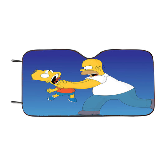 Happy Simpsons Car Auto Sun Shade Windshield Cover