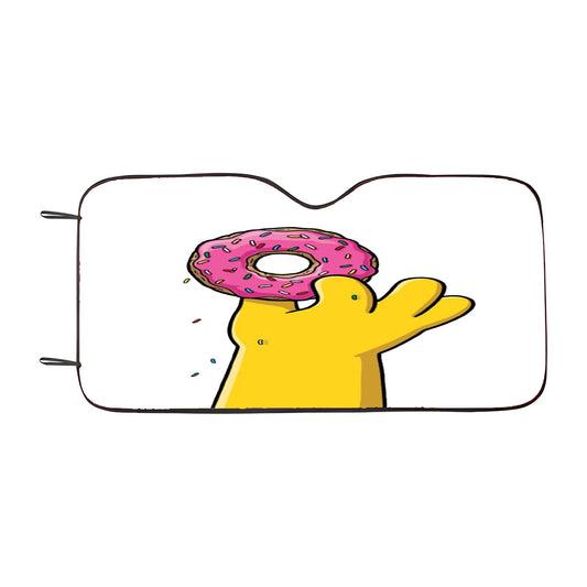 Homer Simpson Donuts Car Auto Sun Shade Windshield Cover