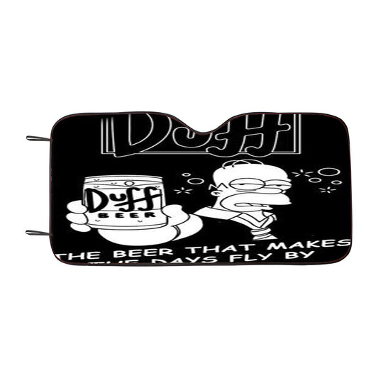 Homer Simpson Duff Beer Car Auto Sun Shade Windshield Cover