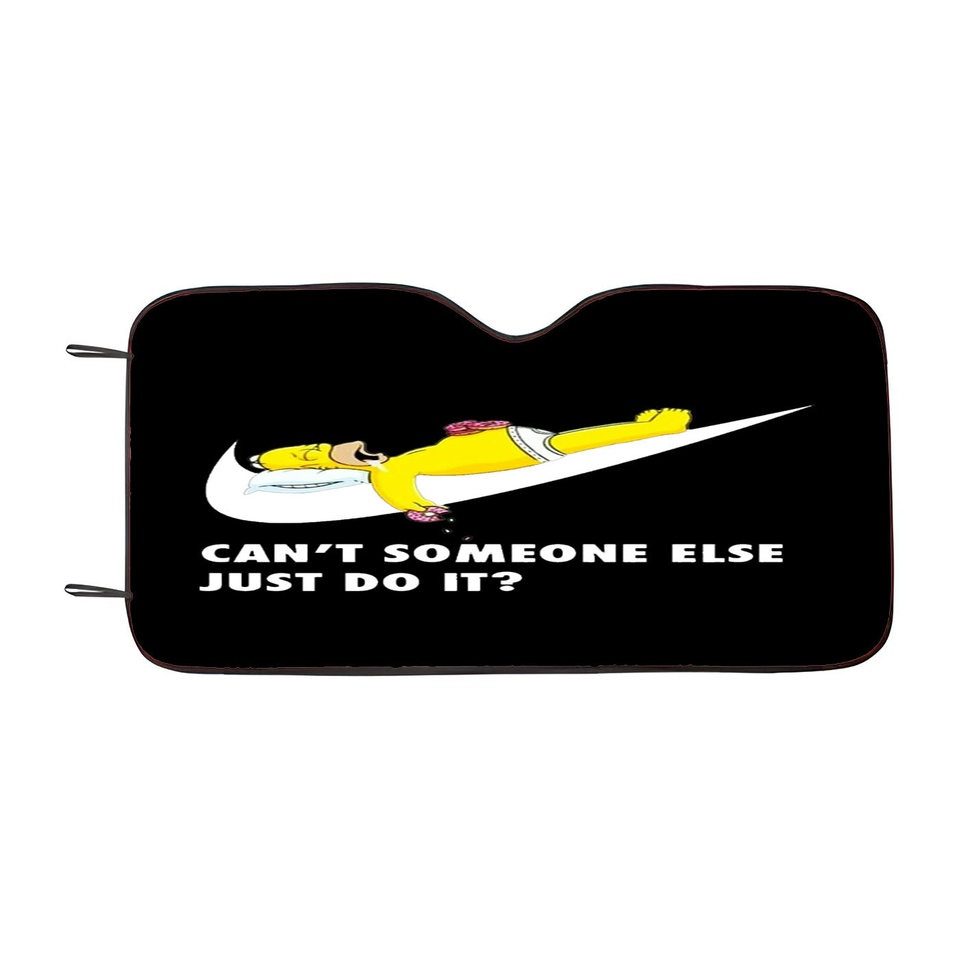 Homer Simpson Nike Black Car Auto Sun Shade Windshield Cover