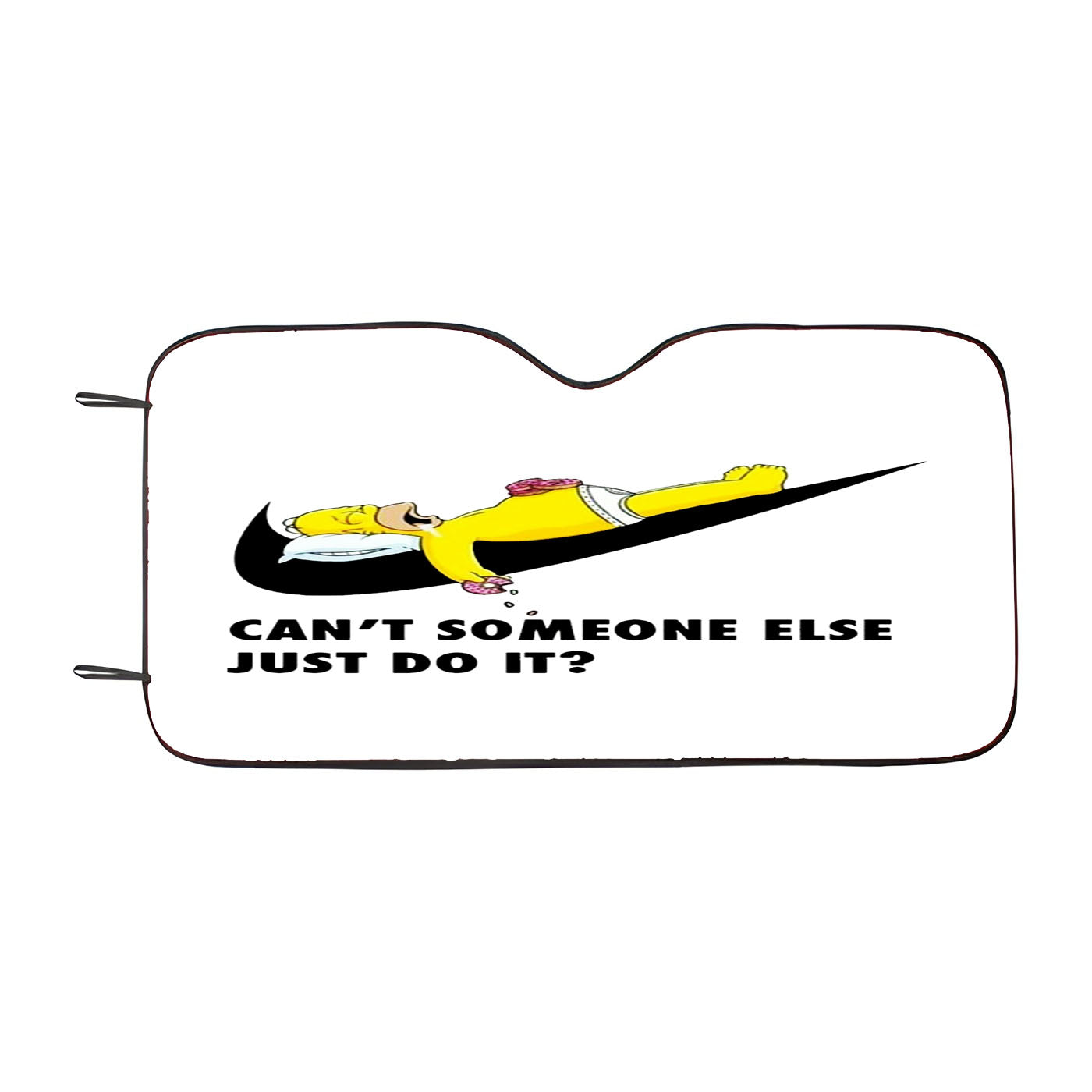 Homer Simpson Nike White Car Auto Sun Shade Windshield Cover