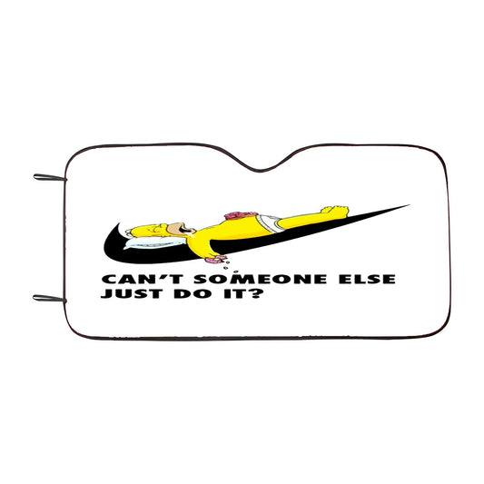 Homer Simpson Nike White Car Auto Sun Shade Windshield Cover