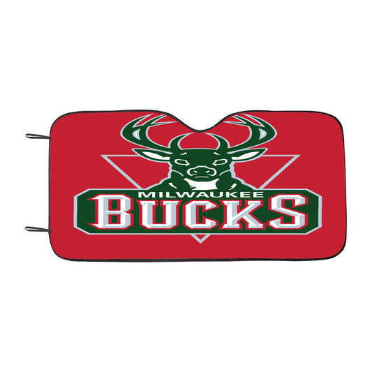 Milwaukee Bucks Red Logo Car Auto Sun Shade Windshield Cover