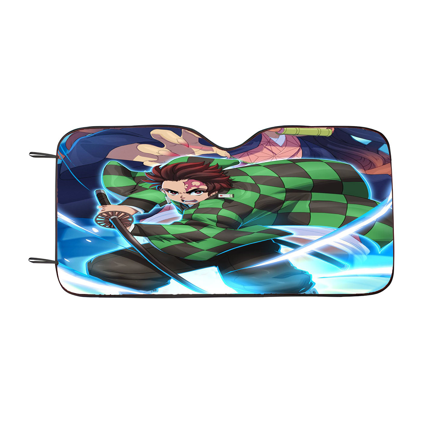 Nezuko And Tanjiro Kamado Demon Slayer Kimetsu No Yaiba Car Auto Sun Shade Windshield Cover