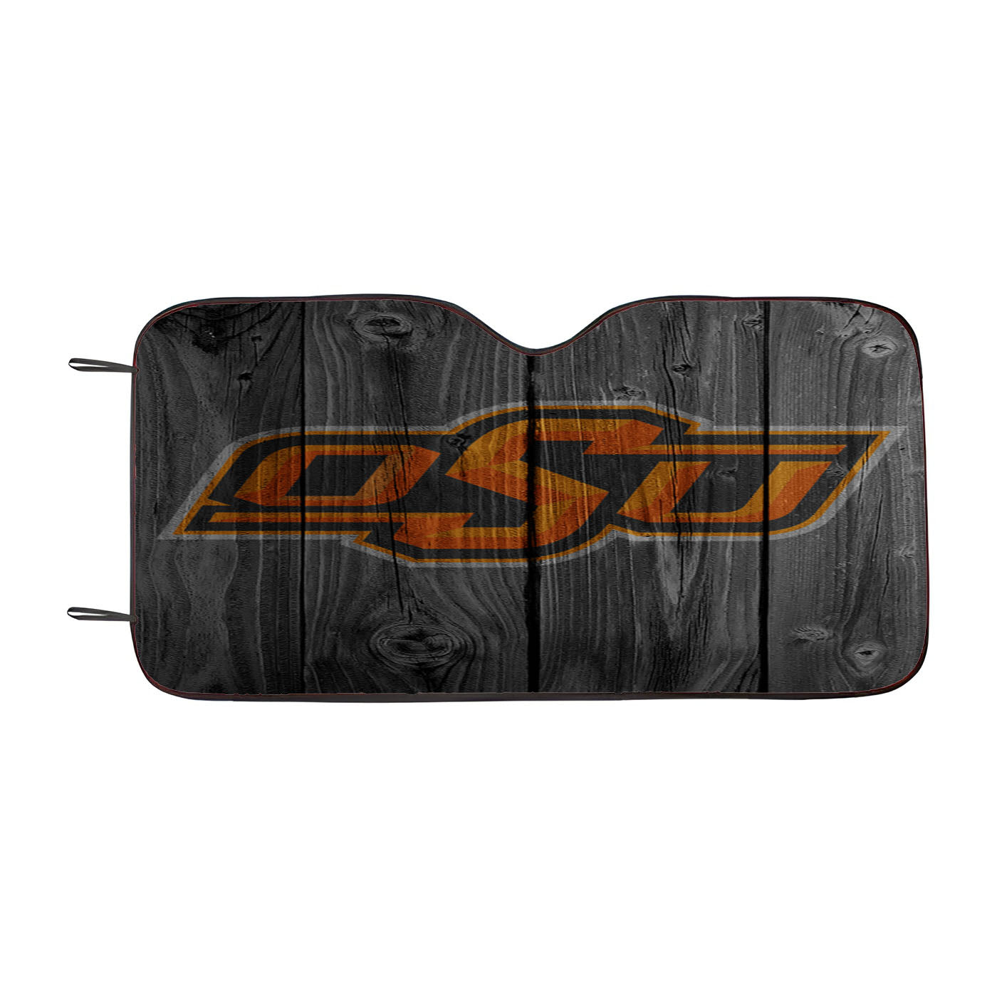 Oklahoma State University Osu Logo Dark Wood Wallpaper Car Auto Sun Shade Windshield Cover