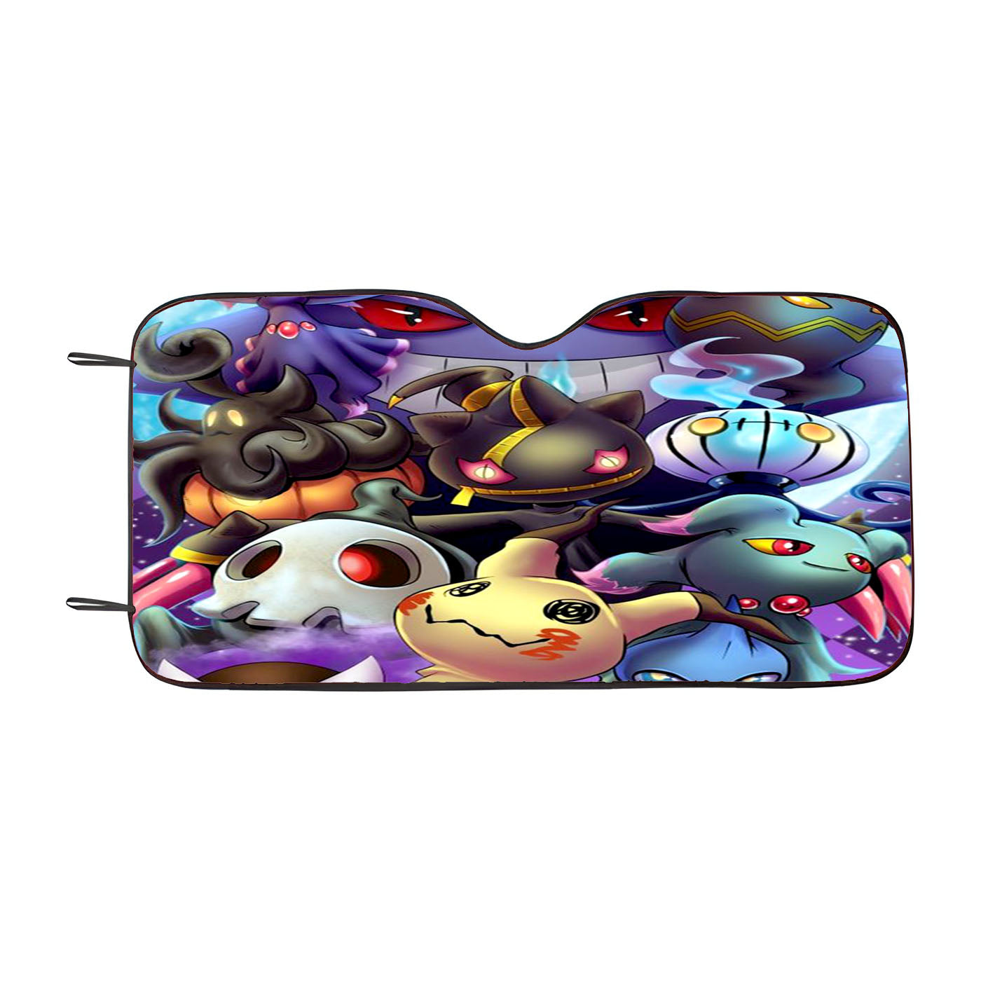 Pikachu And Pokemon Night Doodle Car Auto Sun Shade Windshield Cover
