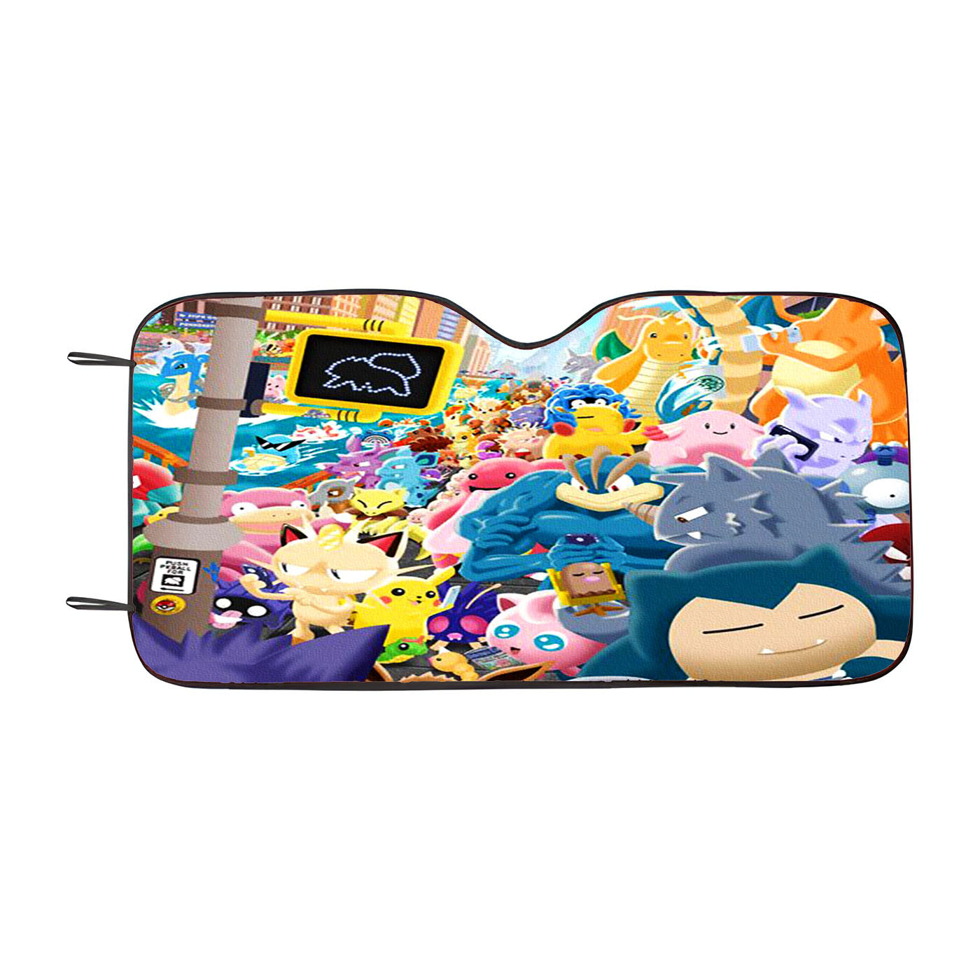 Pokemon All Character In The City Car Auto Sun Shade Windshield Cover