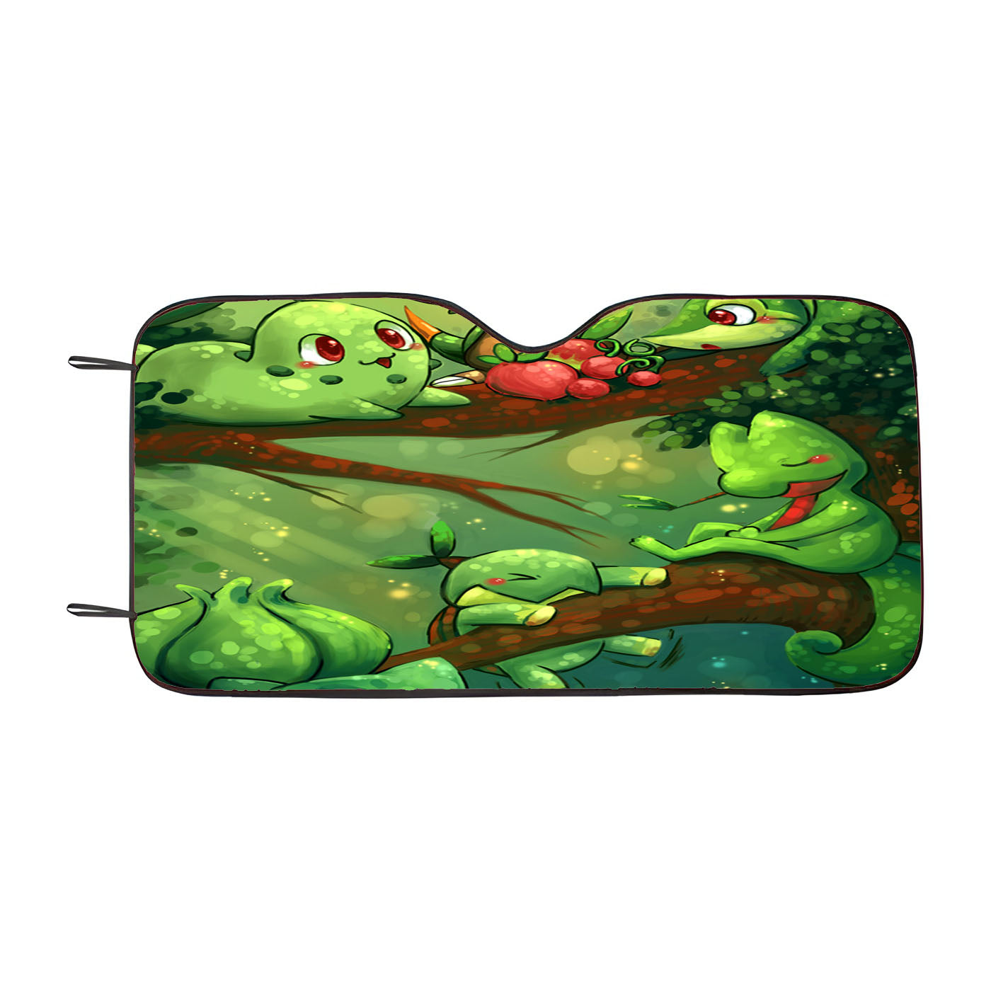 Pokemon All Grass Type Starters Car Auto Sun Shade Windshield Cover