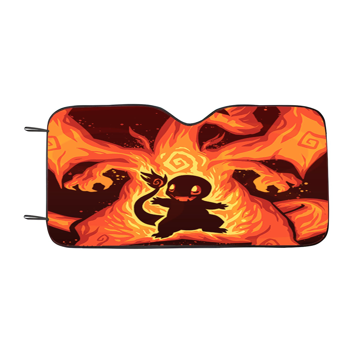Pokemon Evolution Charmander To Charizard Car Auto Sun Shade Windshield Cover