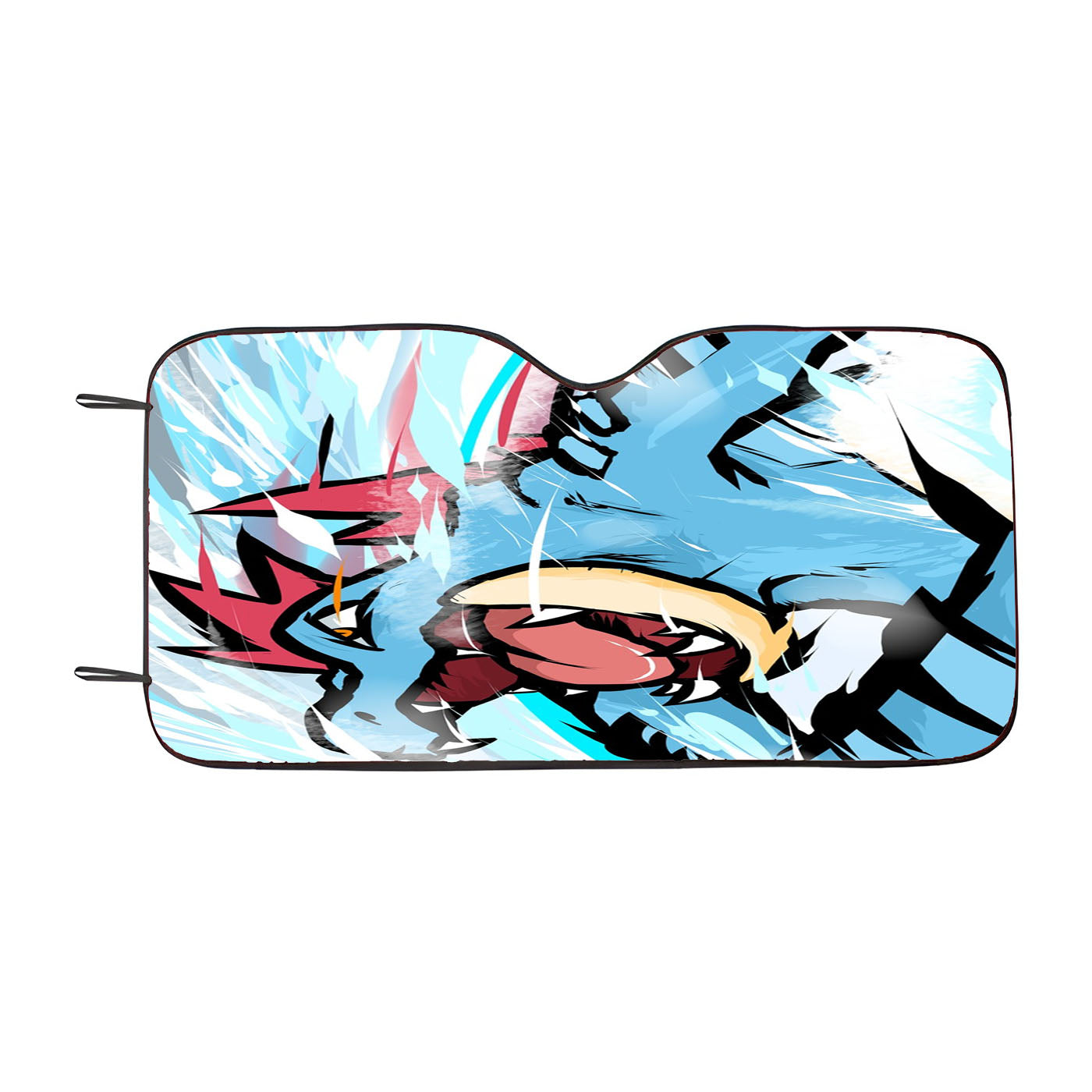 Pokemon Feraligatr Attacks Car Auto Sun Shade Windshield Cover