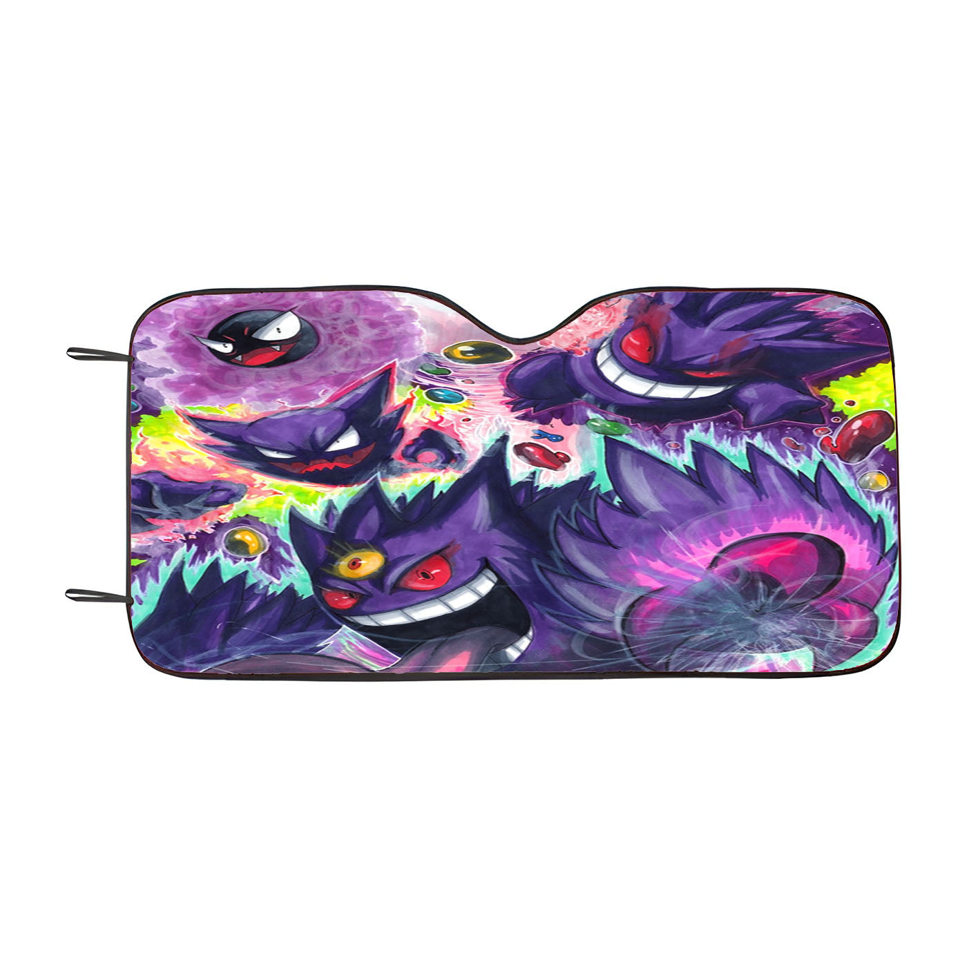 Pokemon Gastly Evolve Ghost Type Car Auto Sun Shade Windshield Cover