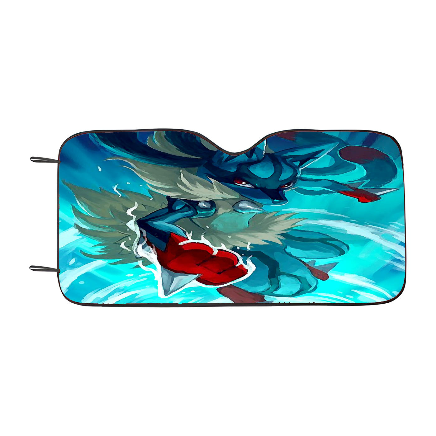Pokemon Lucario Art Car Auto Sun Shade Windshield Cover