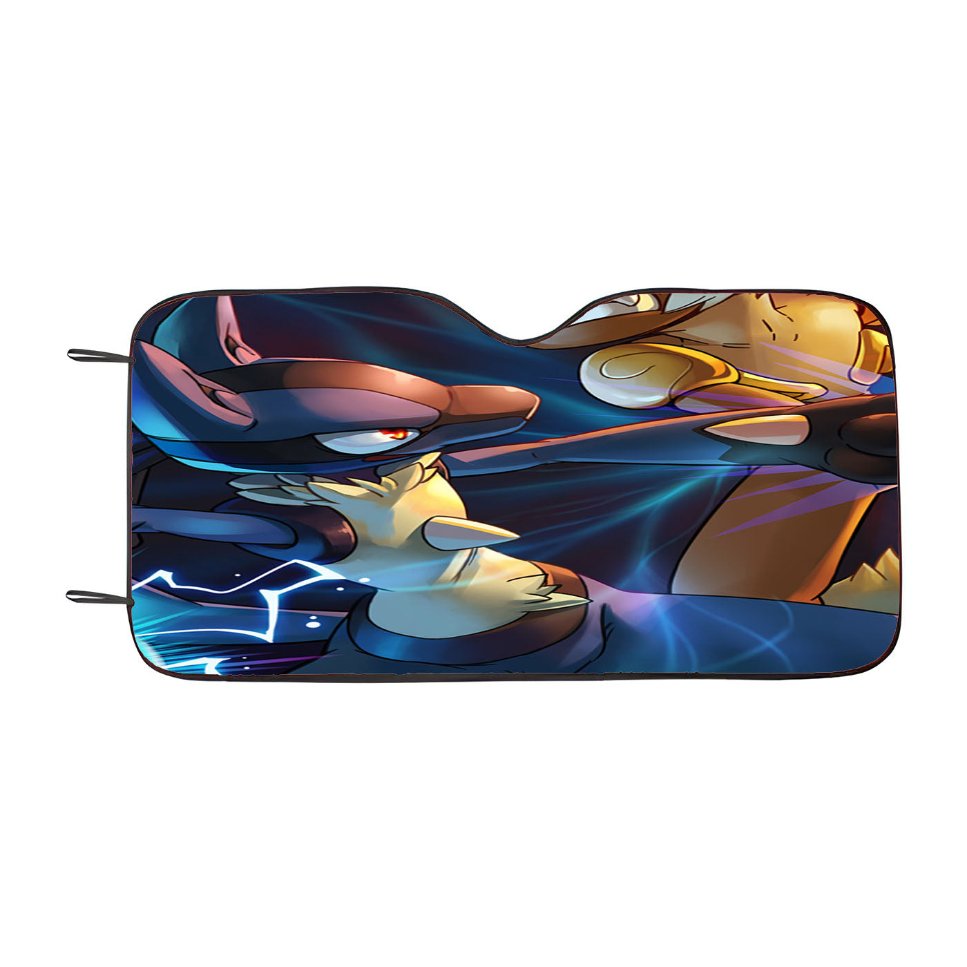 Pokemon Lucario Vs Infernape Car Auto Sun Shade Windshield Cover
