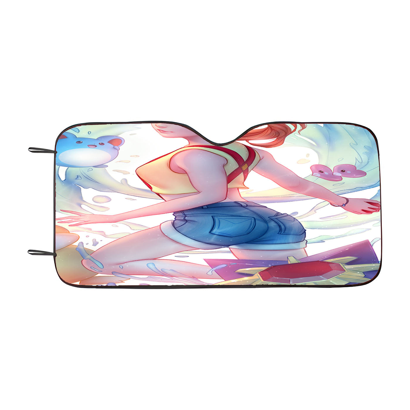 Pokemon Misty Art Car Auto Sun Shade Windshield Cover
