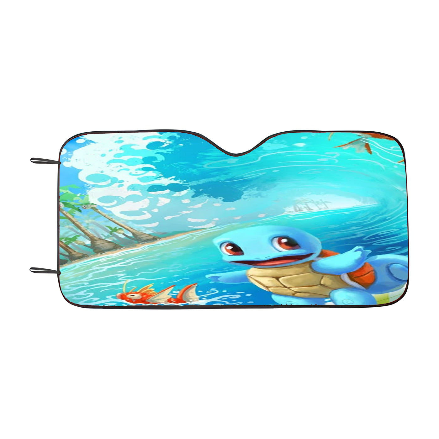 Pokemon Surfing Squirtle Car Auto Sun Shade Windshield Cover