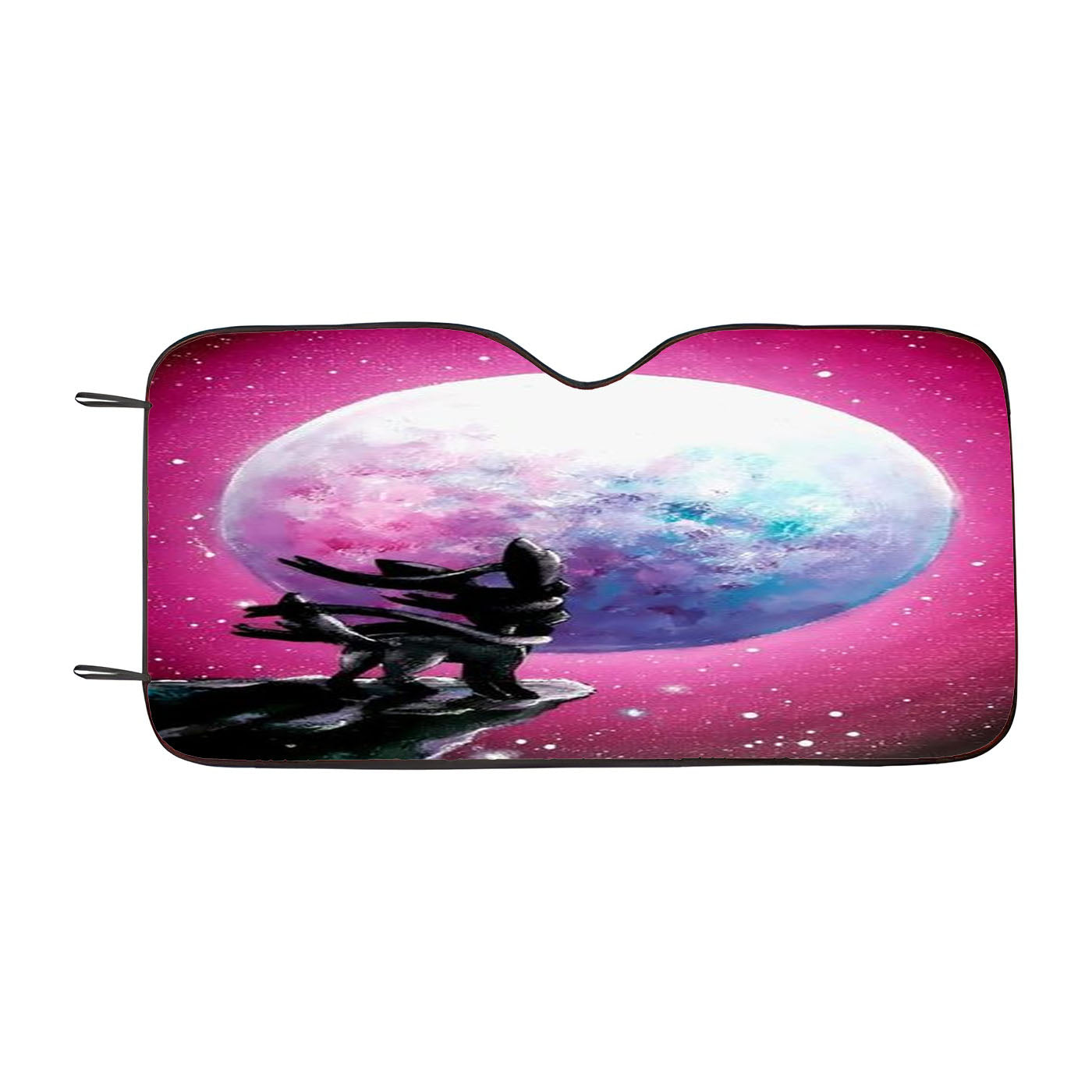 Pokemon Sylveon Under The Moon Art Car Auto Sun Shade Windshield Cover