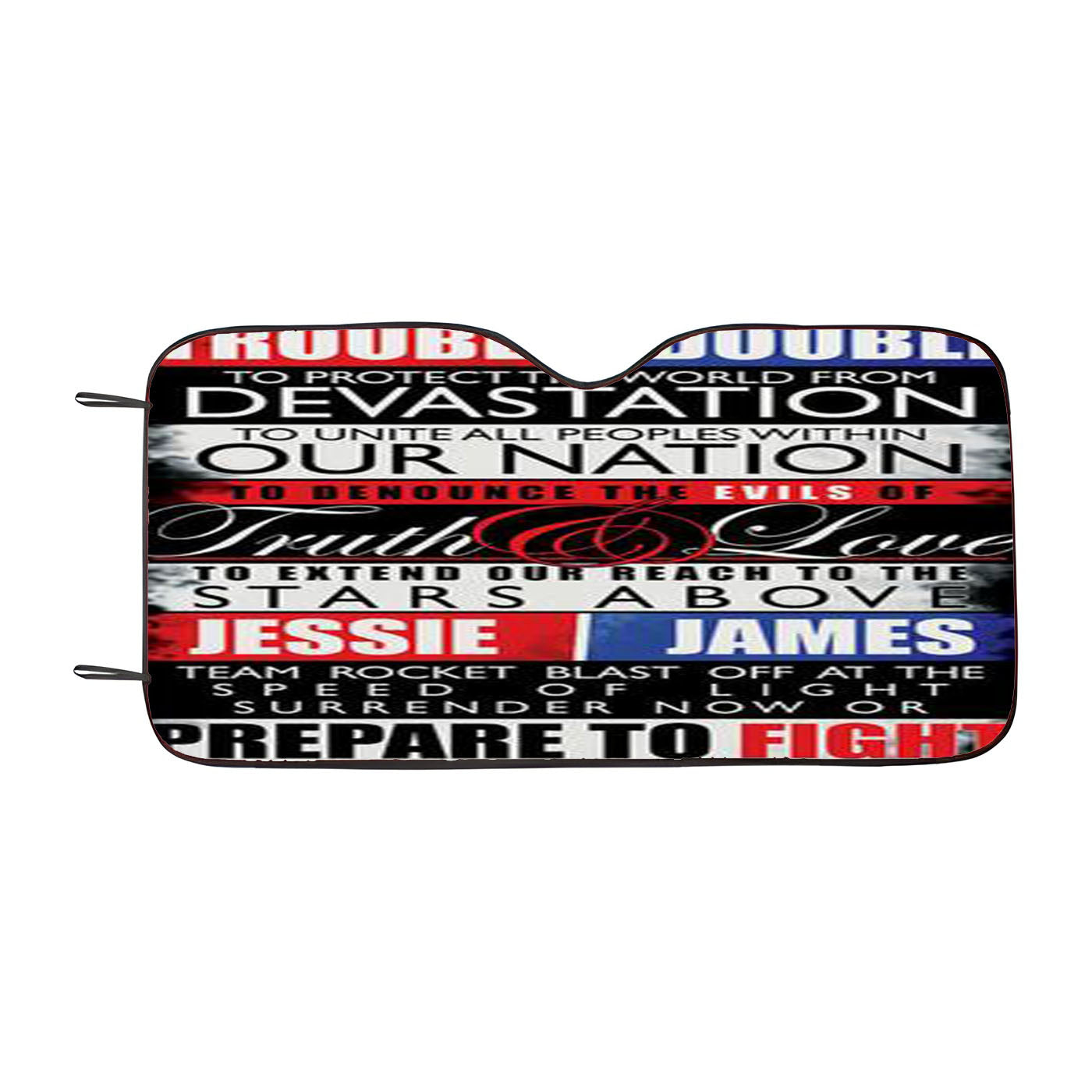 Pokemon Team Rocket Motto Car Auto Sun Shade Windshield Cover