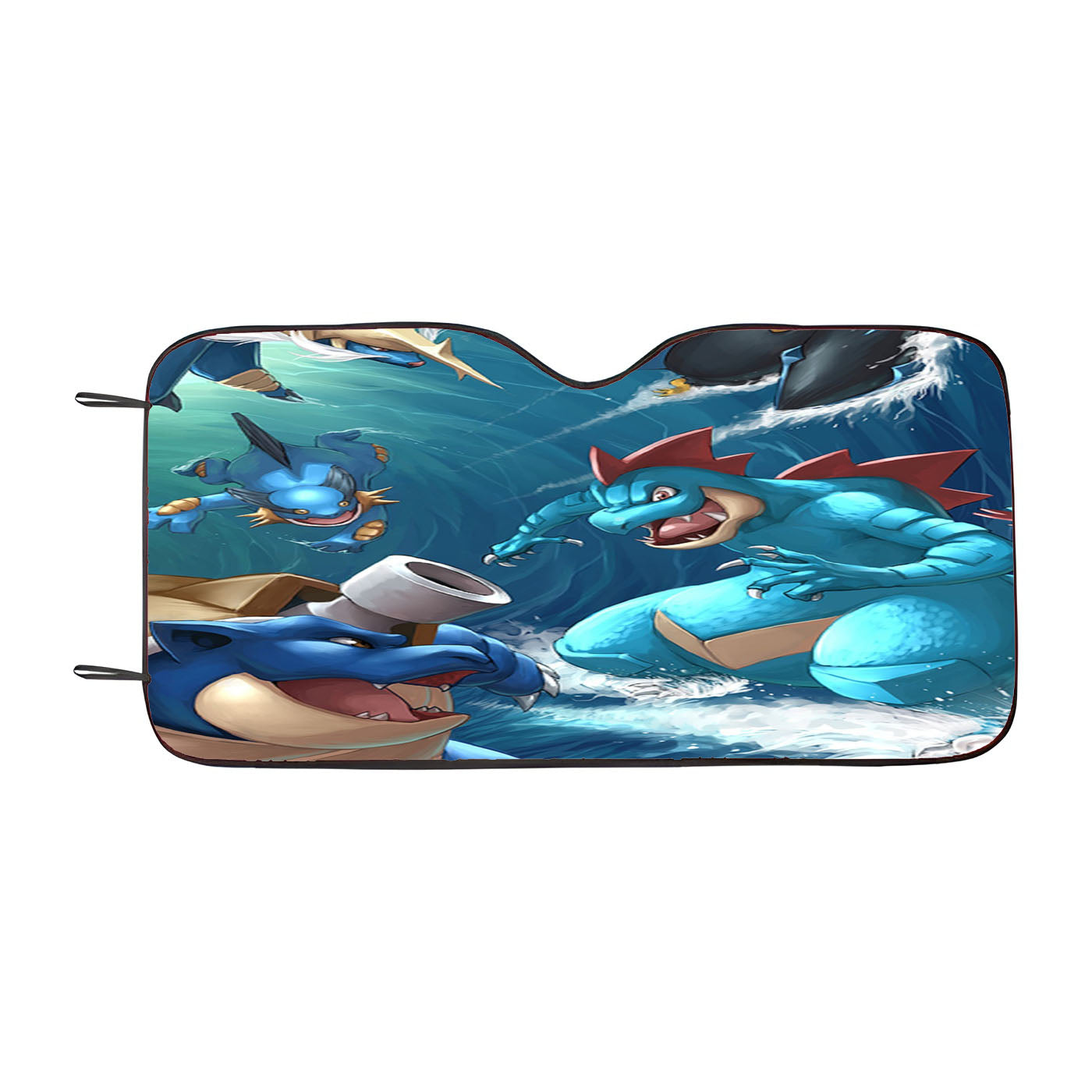 Pokemon Water Type Collections Car Auto Sun Shade Windshield Cover