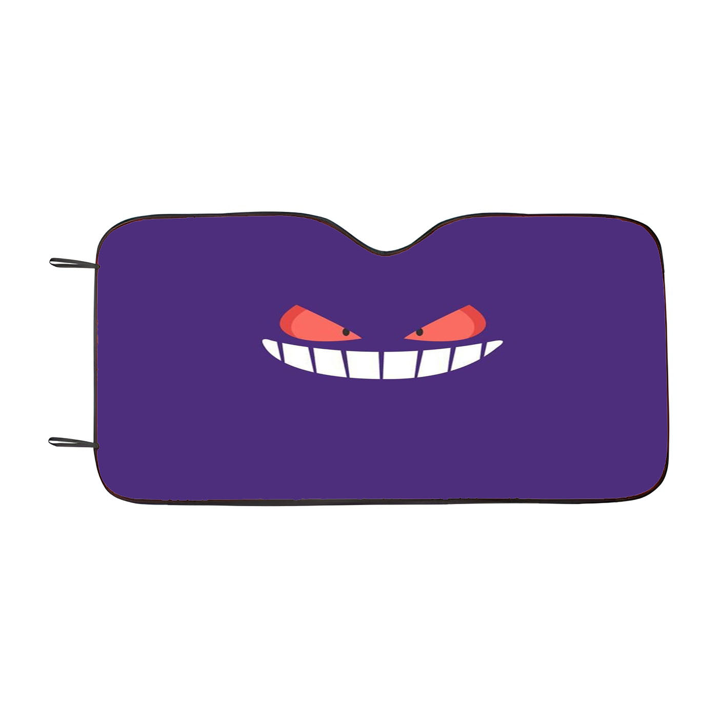 Purple Gengar Face Pokemon Car Auto Sun Shade Windshield Cover