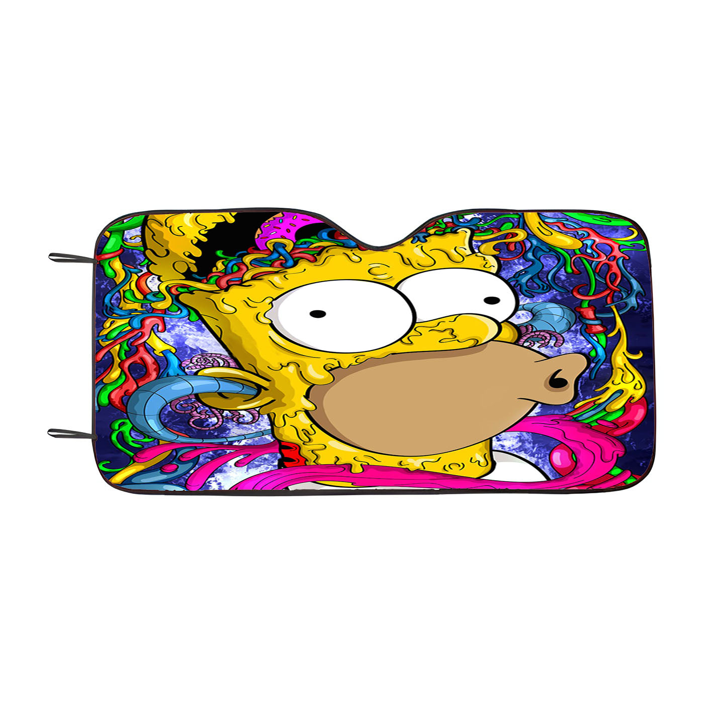 Simpson Abstrak Art Car Auto Sun Shade Windshield Cover