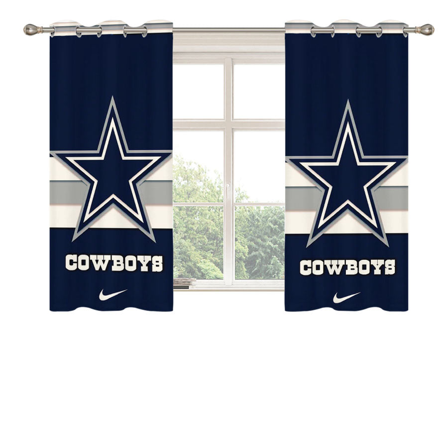Dallas Cowboys Nfl Nike Logo Peach Skin Window Curtains