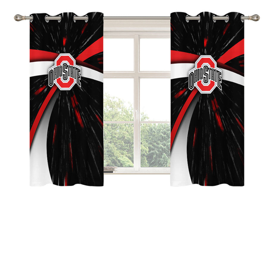 Ohio State Buckeyes Peach Skin Window Curtains