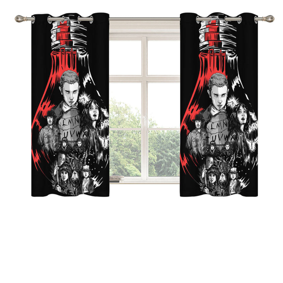 Stranger Thing Lamp Peach Skin Window Curtains