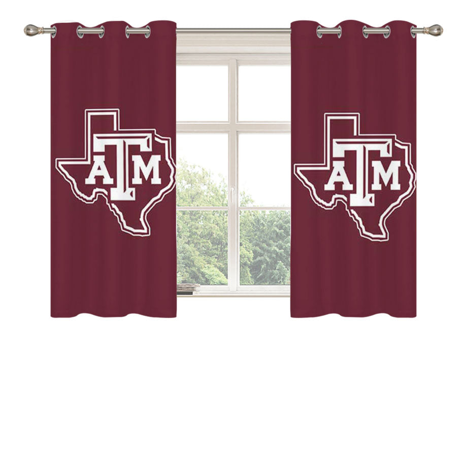Texas A M Texas Logo Peach Skin Window Curtains