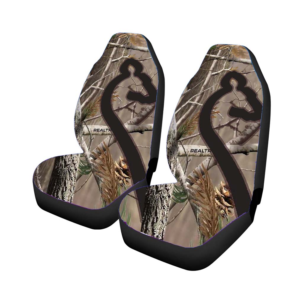 Love Browning Deer Camo Real Tree Couple 2 Car Seat Covers