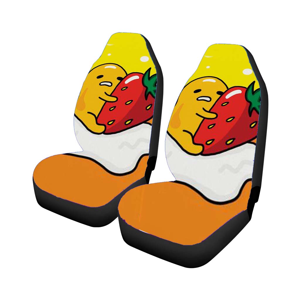Gudetama With Strawberry Car Seat Covers