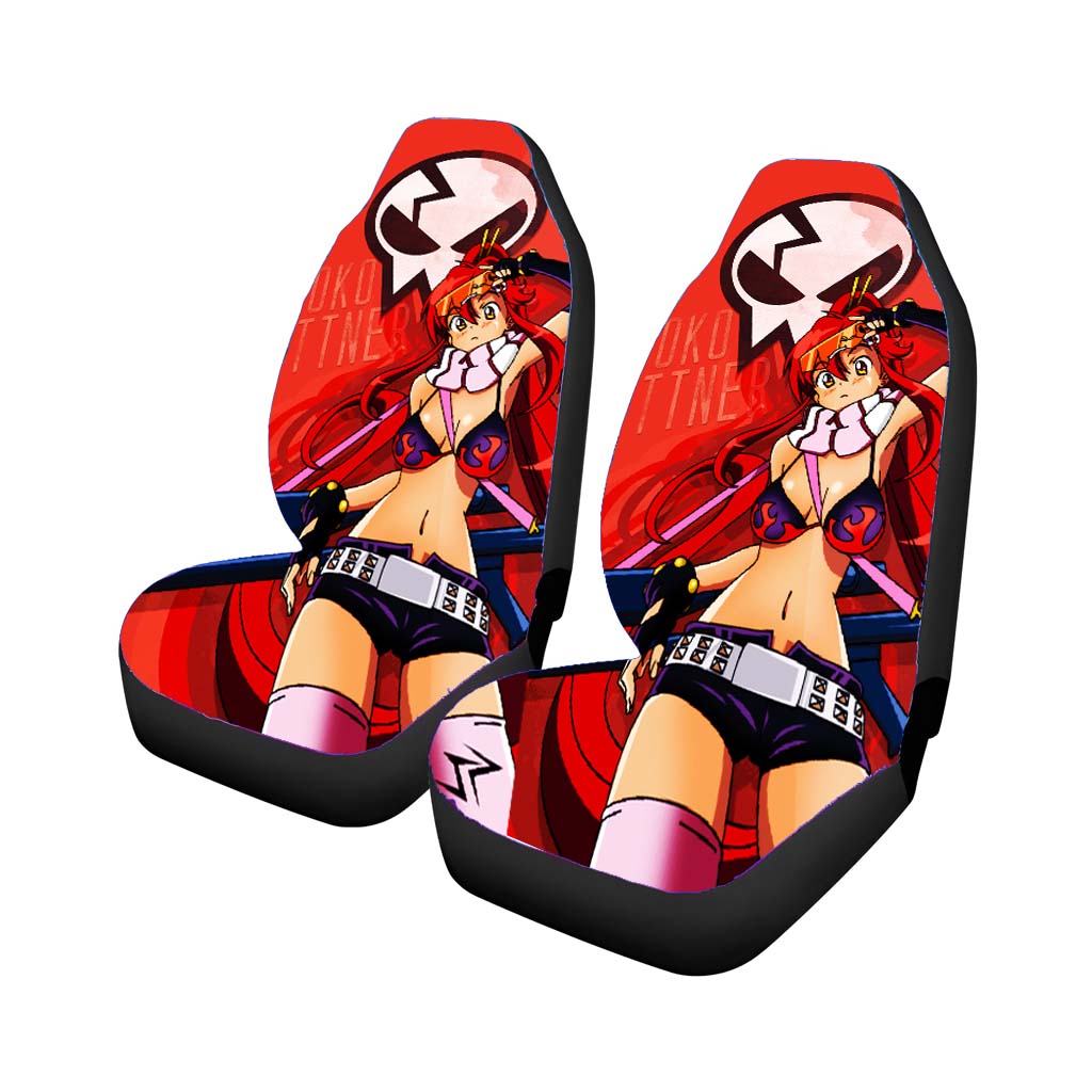 Gurren Lagann Yoko Littner Logo Red Car Seat Covers