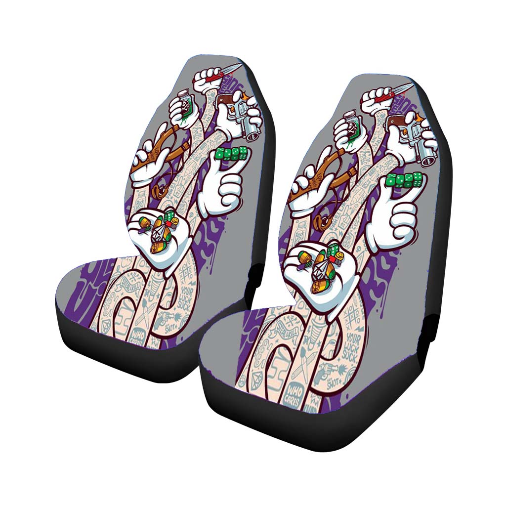 Hand Visitol Art Cash Car Seat Covers
