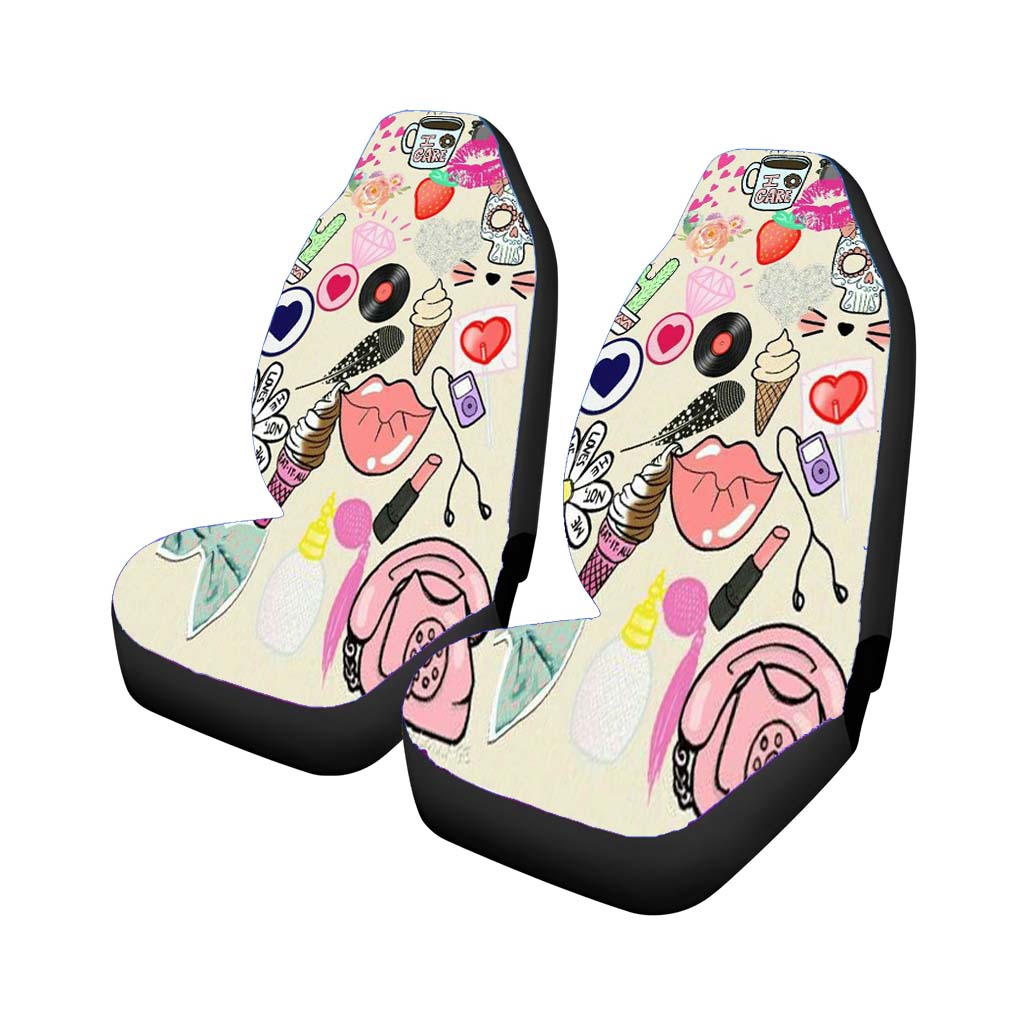 Hipster Man Freak Cute Car Seat Covers