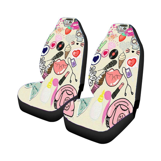 Hipster Man Freak Cute Car Seat Covers