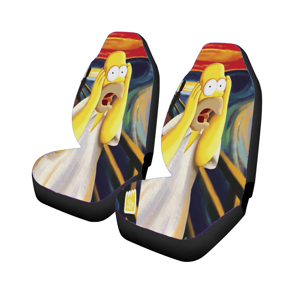 Homer Simpson Scary Paint Car Seat Covers