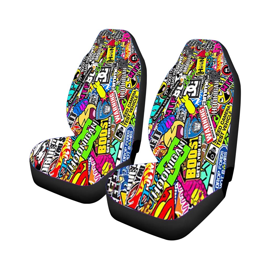Hoonigan Sticker Boombing Car Seat Covers