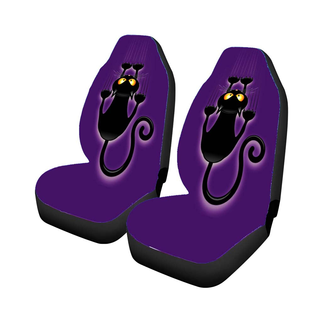 Black Halloween Cat Car Seat Covers