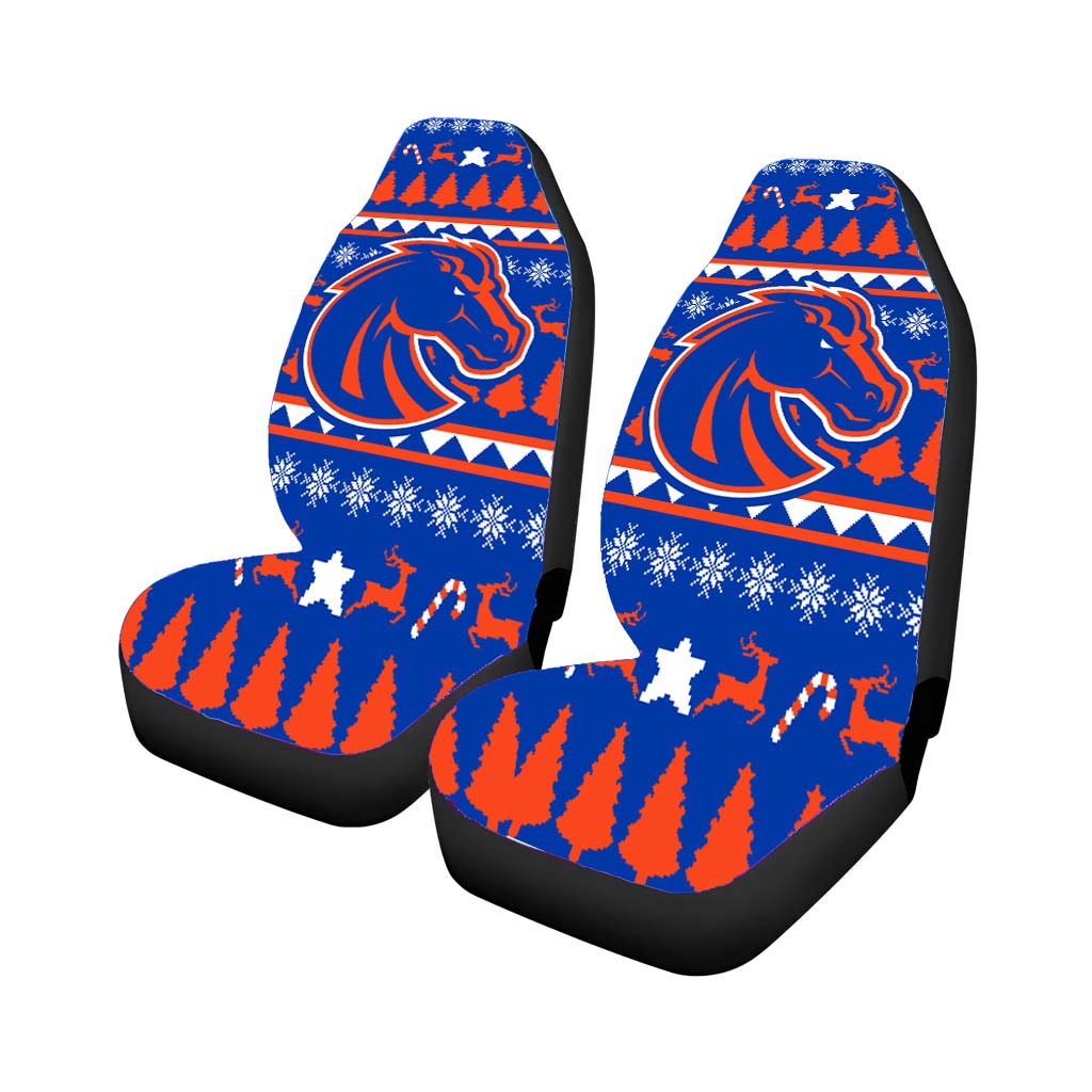 Boise State University Athletics Christmas Sweater Car Seat Covers