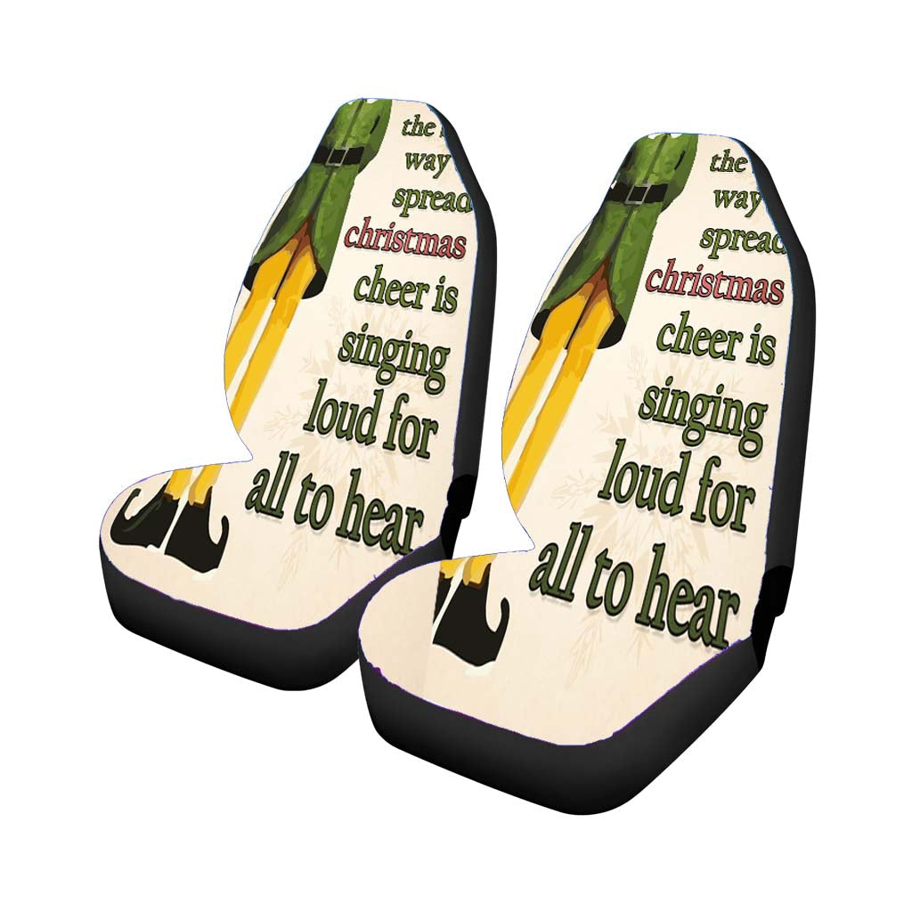 Christmas Elf Quote Car Seat Covers