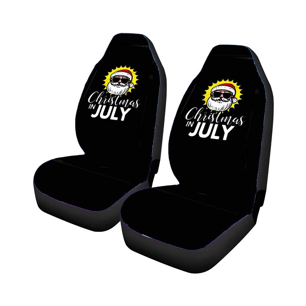 Christmas In July Santa With Sunglasses In The Summer Sun Car Seat Covers