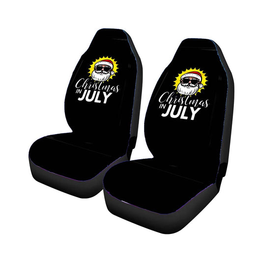 Car Seat Cover Christmas In July Santa With Sunglasses In The Summer Sun Universal Fit