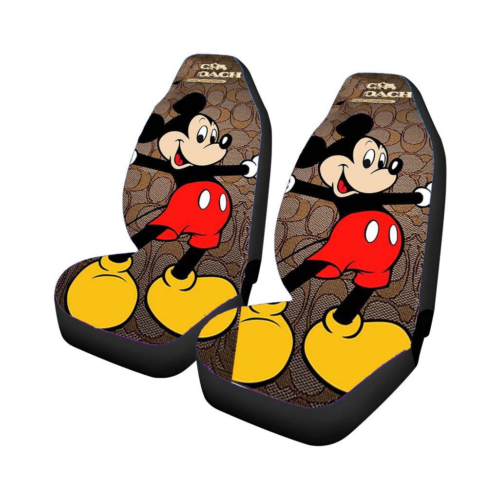 Coach Brown Mickey Mouse 2 Car Seat Covers